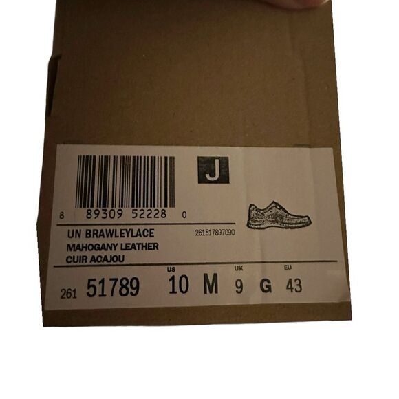 Clarks Mens size 10 Un Brawley Lace Mahogany Leather. - Picture 12 of 12